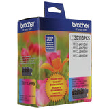 Brother Genuine LC30113PKS 3-Pack Standard-yield Colour Ink Cartridges