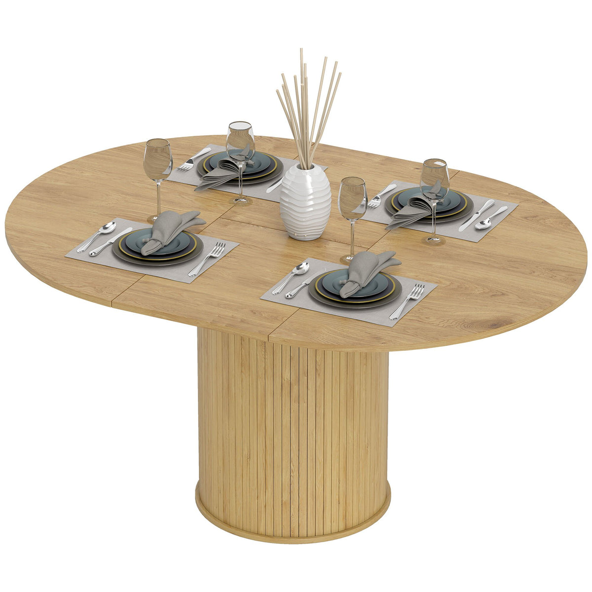 Extendable Kitchen Table for 6-8, 43.5