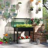 Raised Garden Bed Planter with PE Greenhouse Cover