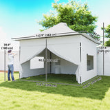 12 x 12 ft Pop Up Canopy Tent with Peak Top