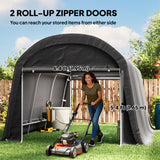 10' x 15' Portable Shed, Outdoor Storage Shed Tent with Roll-Up Zipper Door for Patio Garden Garage