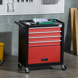 4-Drawer Tool Chest with 4 Wheels, Rolling Tool Box and Storage Cabinet