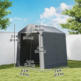 Remise portable 7,5' x 6,2', ventilation et cadre en métal galvanisé