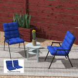 2-Piece Back Seat Cushion Replacement, Outdoor Patio Chair Cushions Set with Ties