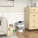 6-30lb Dog Food Storage Container Collapsible Design with Airtight Lids, Rolling Wheels