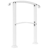 1-3 Step Handrails for Outdoor Steps, Metal Outdoor Stair Railing with Installation Kit