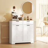 13 Gallon Tilt Out Garbage Cabinet, 2 Drawers, Door Racks, Adjustable Shelves