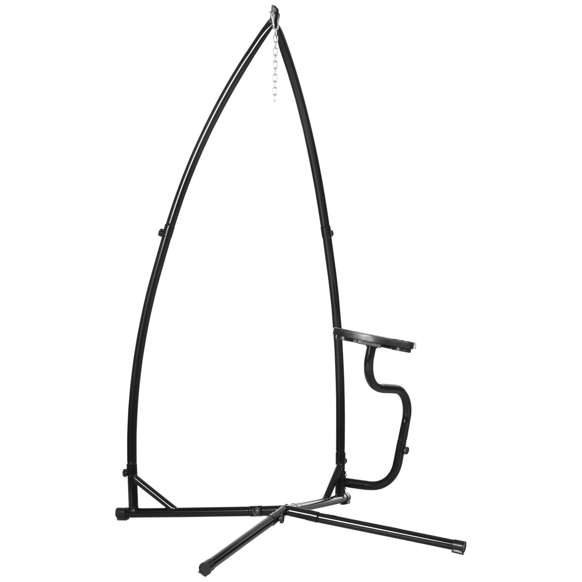 Hammock Chair Stand Only, Metal C-Stand for Hanging Hammock Chair with Tray for Indoor