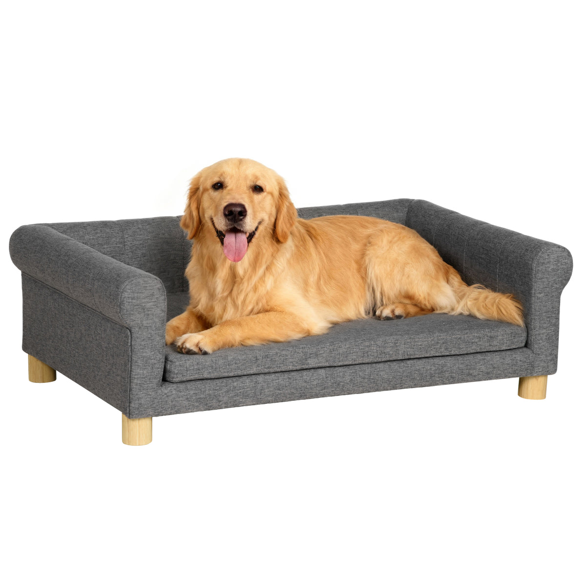 Sofa pour animaux moderne lit pour chat ou chien moyen-grand avec coussin amovible