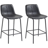 Tabourets de bar lot de 2, chaises de bar rembourrées hauteur comptoir
