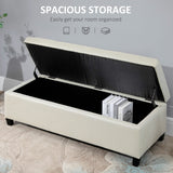Banc d'entrée rectangulaire, rembourré en tissu de lin capitonné, pieds en bois, banc de rangement et pouf