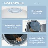 Foldable Large Cat Litter Box with Lid