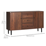 Kitchen Storage Sideboard, Buffet Cabinet with 2 Cupboard, 3 Drawers and Adjustable Shelves for Living Room