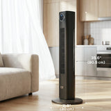 28dB Tower Fan with 12 Speeds and 4 Modes, Standing Floor Fan with 80° Oscillating