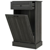 Kitchen Tilt Out Trash Bin Cabinet, Trash Can Holder with Drawer