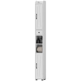 Narrow Bathroom Cabinet, Tall Bathroom Storage Cabinet with Barn Doors, Drawer and Adjustable Shelves