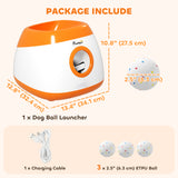 Automatic Dog Ball Launcher, Automatic Ball Launcher with 3 ETPU Balls, 26-79ft, for Medium and Large Dogs