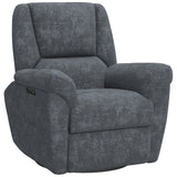 Power Recliner Chair, Fabric Upholstered Recliner Chair with USB Ports, Swivel and Rocking Function, Footrest