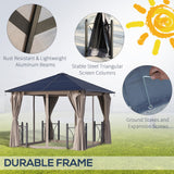 10' x 10' Hardtop Gazebo with PC Board Roof and Aluminum Frame
