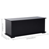 Coffre de rangement de 99 cm avec 2 charnières de sécurité, organisateur de rangement avec couvercle rabattable