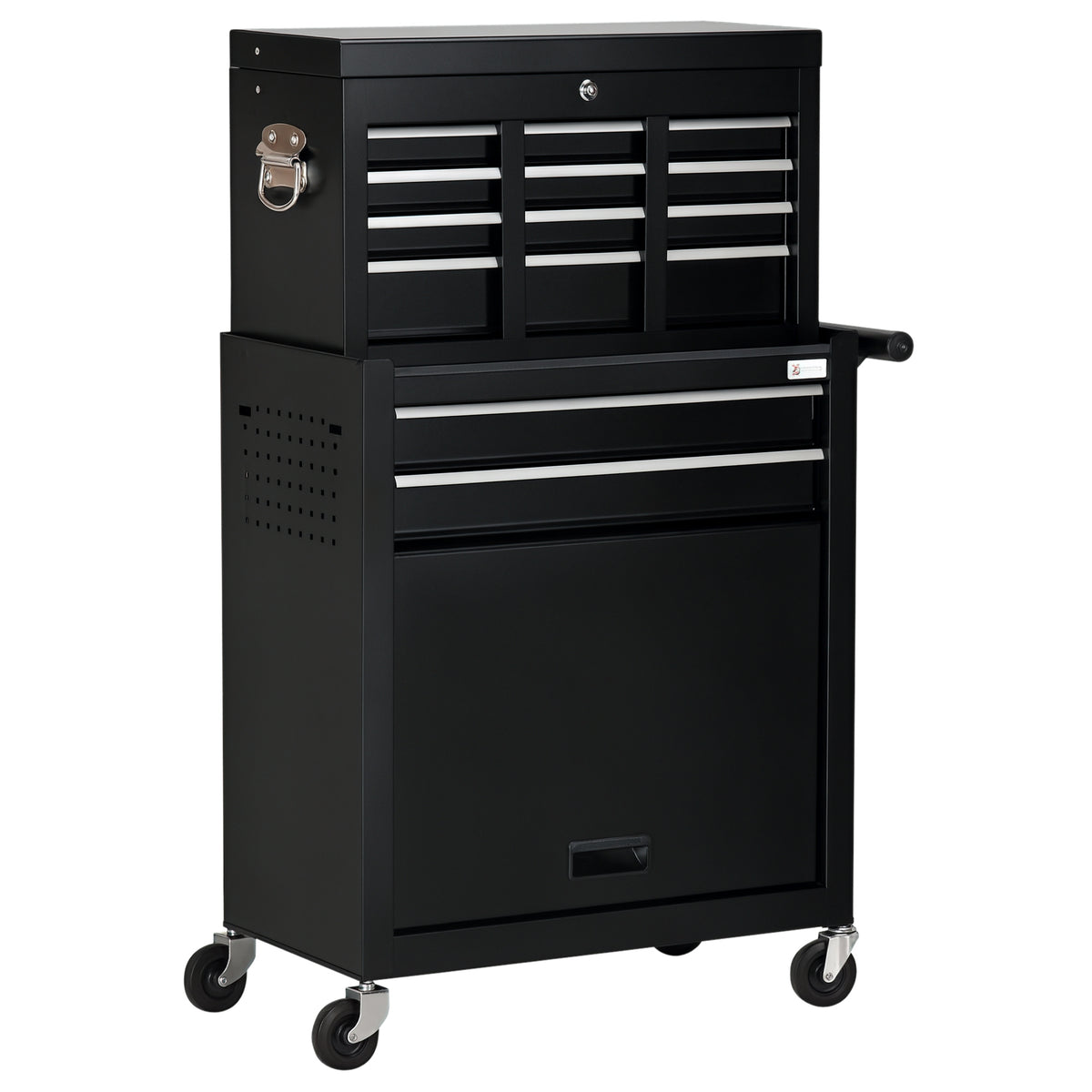 6-Drawer Tool Chest Set with 4 Wheels, Lockable Rolling Tool Box and Storage Cabinet for Garage Factory Workshop