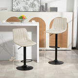 Counter Height Bar Stools Set of 2, Adjustable Height Bar Chairs with Swivel Seat