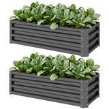 Jardinières Surélevées Galvanisées, Ensemble de 2