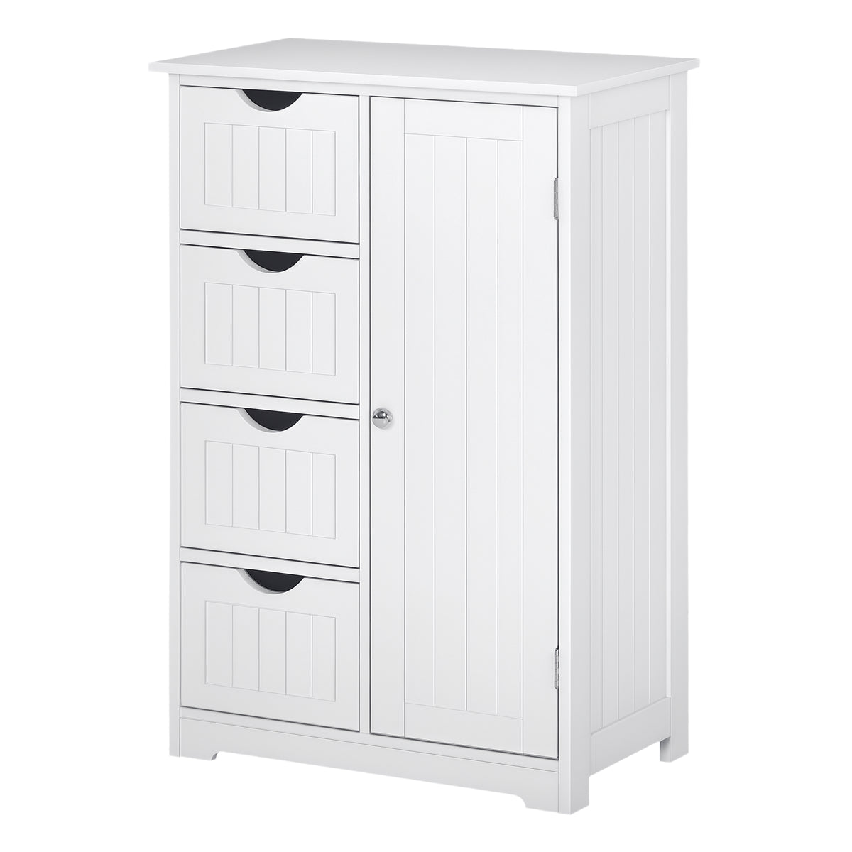Bathroom Storage Cabinet, Floor Cabinet with Adjustable Shelf and 4 Drawers