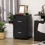 2 Drawer File Cabinet with Lock, Small Rolling Filing Cabinet for A4, Letter-Size Documents, Printer Stand for Home Office, 17