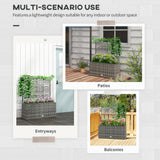 Wicker Raised Garden Bed with Trellis, 42