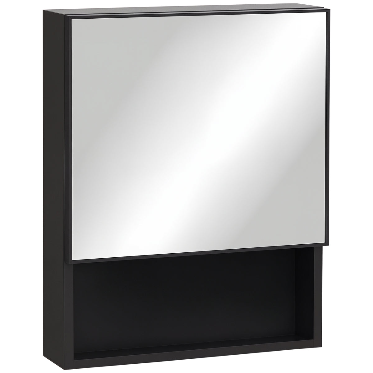 Bathroom Medicine Cabinet, Storage Shelves and Stainless Steel Frame for Laundry Room