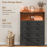 Shoe Cabinet with 2 Flip Drawers, Narrow Shoe Storage Cabinet