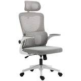 High Back Office Chair, Mesh Computer Desk Chair with Rotatable Headrest, Lumbar Back Support, Adjustable Height