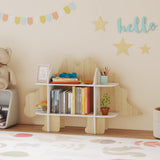 Dinosaur Themed Kids Bookshelf, 2 Tier Kids Bookcase