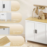 Buffet Cabinet with Soft-Close Doors, Modern Sideboard with 3 Drawers for Living Room