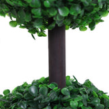 Set of 2 Artificial Ball Boxwood Topiary Trees, 44.1