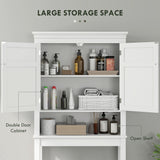 3-Tier Over Toilet Storage Unit Washing Machine Cabinet Dryer Cabinet with Adjustable Shelf for Bathroom