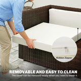Patio Furniture Cushions Water-Repellent Outdoor Loveseat Cushion Removable Covers 23.6