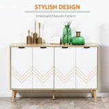 Modern Sideboard and Buffet, Dining Room Cabinet with Adjustable Shelves and