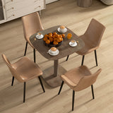 Dining Table for 4 People - Modern Kitchen Table with Wood-Effect Top, 27.6