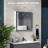 Bathroom Mirror Cabinet, Double Doors and Adjustable Shelves