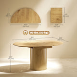 Extendable Kitchen Table for 6-8, 43.5