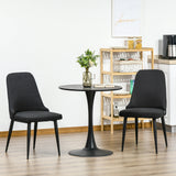 Modern Dining Chair Set of 2, Fabric Upholstered Side Chairs for Kitchen Living Room with Metal Legs