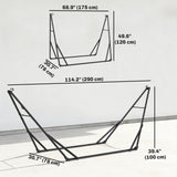 9.5ft Hammock Stand Only, Portable Adjustable Foldable Powder-Coated Steel Hammock Frame