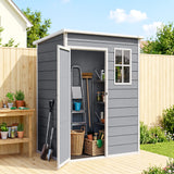5 x 3FT Garden Shed with Floor, Outdoor Storage Shed with Lockable Door