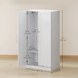 Wardrobe Cabinet with 2 Doors and Hanging Rod