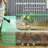 8.6 x 3 x 1ft Raised Garden Bed with Mini Greenhouse, Small Greenhouse for Patio Garden Balcony
