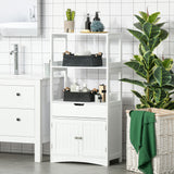 Armoire salle de bain au sol, armoire de cuisine autoportante avec étagères, tiroir et portes
