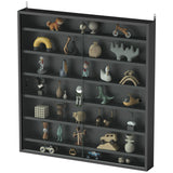 7-Tier Display Cabinet, Shot Glass Display Case, Glass Curio Cabinet with 2 Glass Doors and 6 Adjustable Shelves
