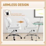 Criss Cross Chair, Swivel Wide Office Chair with Leathaire Upholstery